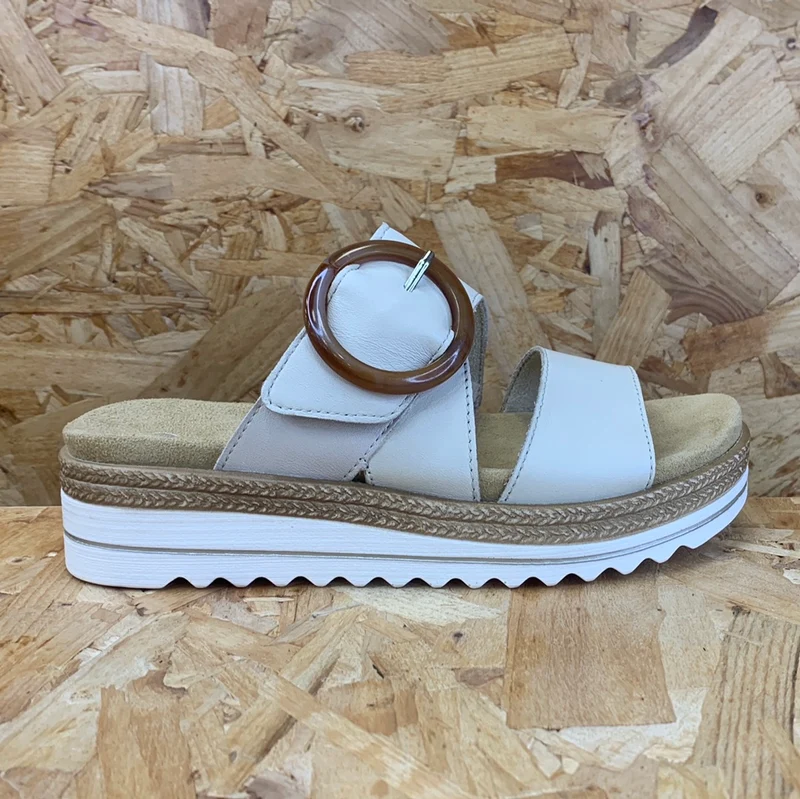 Remonte Modische Slip-On-Sandale für Damen – Beige