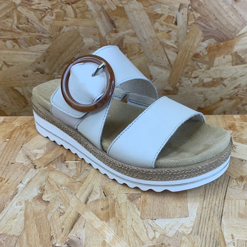 Remonte Modische Slip-On-Sandale für Damen – Beige