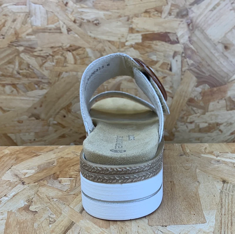 Remonte Modische Slip-On-Sandale für Damen – Beige