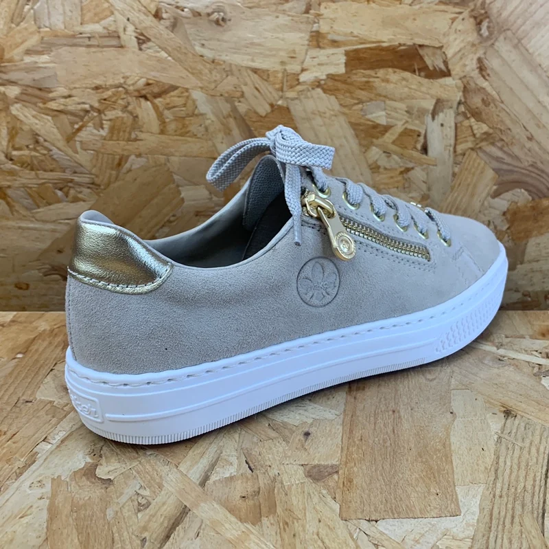 Rieker Mode-Sneaker aus Leder für Damen – Beige