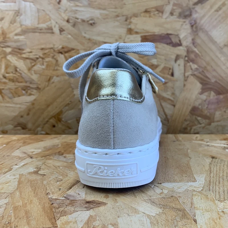Rieker Mode-Sneaker aus Leder für Damen – Beige
