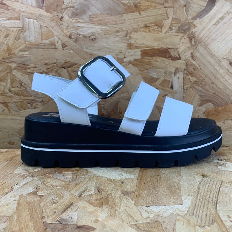 Rieker Damen Evolution Fashion Sandale – Weiß
