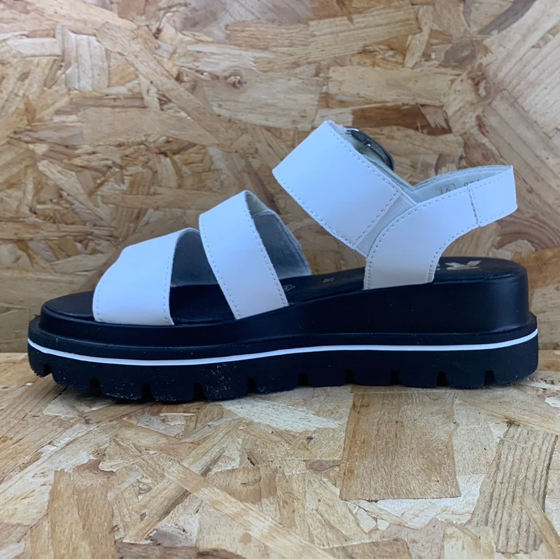 Rieker Damen Evolution Fashion Sandale – Weiß