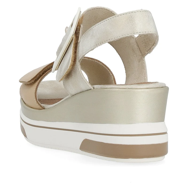 Remonte Modische Keilsandalette für Damen – Beige