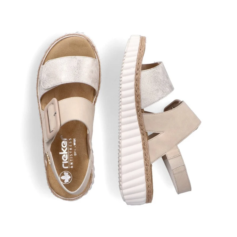 Rieker Damenmode-Sandale – Beige