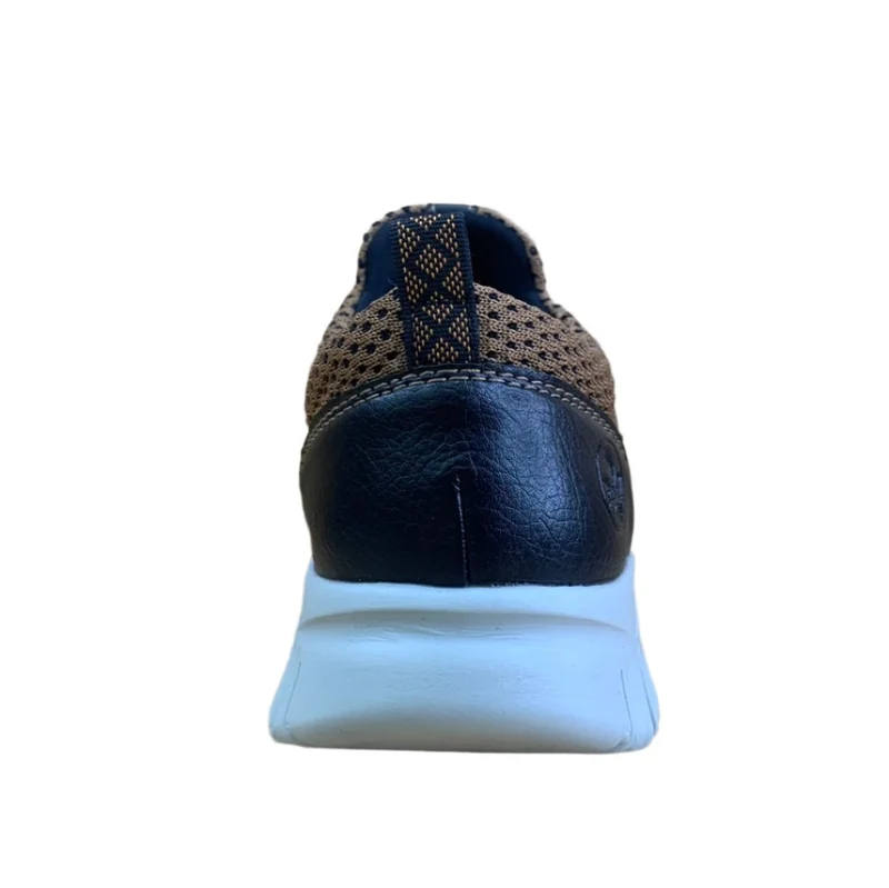 Rieker Modische Slip-on-Sneaker für Herren – Braun