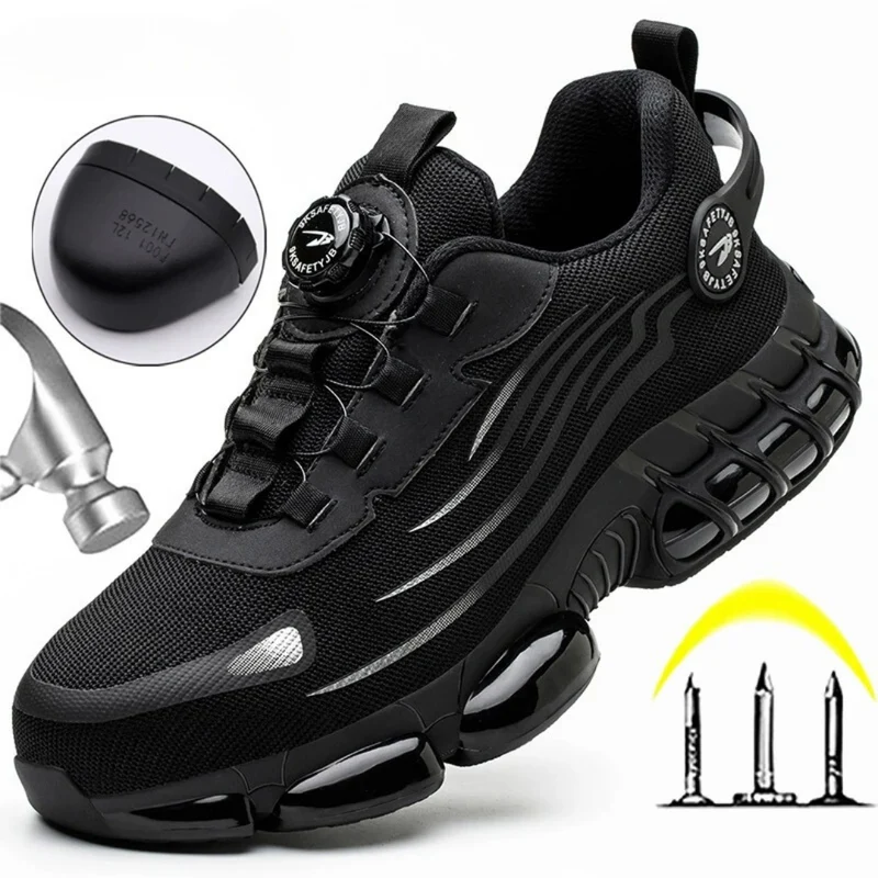 Scarpe antinfortunistiche S3 uomo comode | Scarpe da lavoro leggere con punta in acciaio