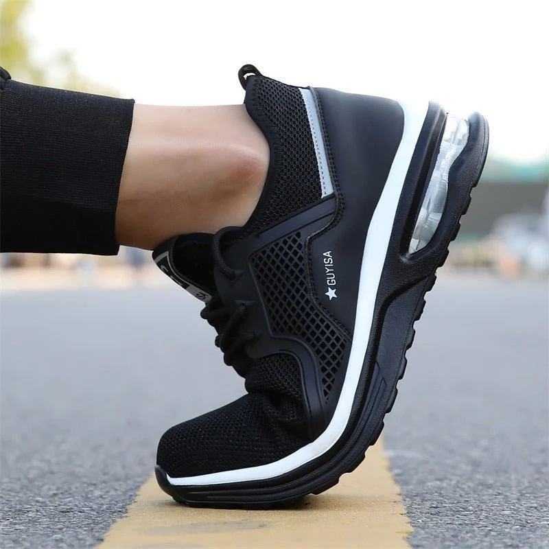 Scarpe antinfortunistiche sneaker con punta in acciaio | Ortopediche leggere, scarpe da lavoro S1P