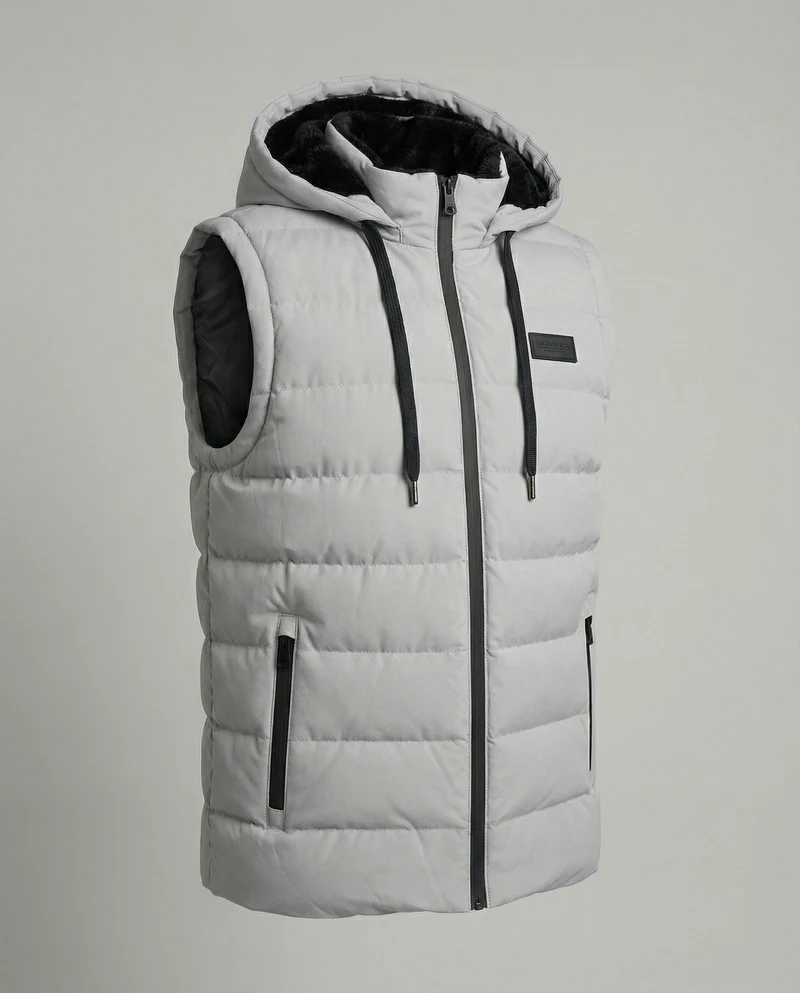 Gilet imbottito con cappuccio senza maniche | Moda donna