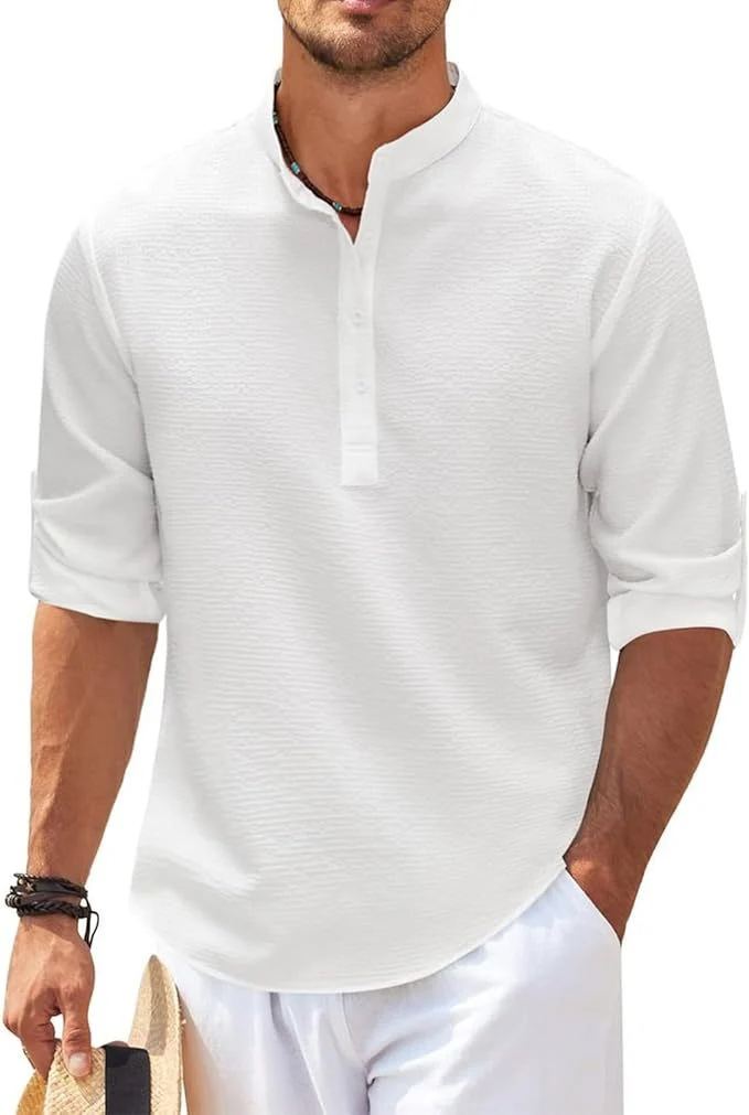 Anselm | Camicia da uomo in poliestere con vestibilità regolare