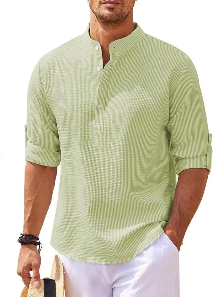 Anselm | Camicia da uomo in poliestere con vestibilità regolare