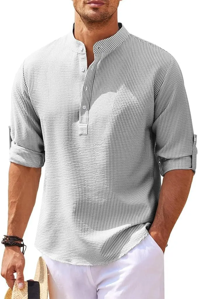 Anselm | Camicia da uomo in poliestere con vestibilità regolare