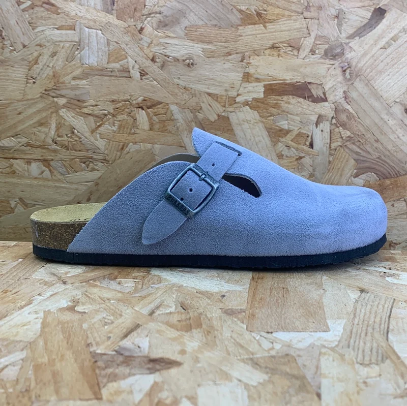 Plakton Herren-Pantoletten Gibraltar aus Leder – Denim
