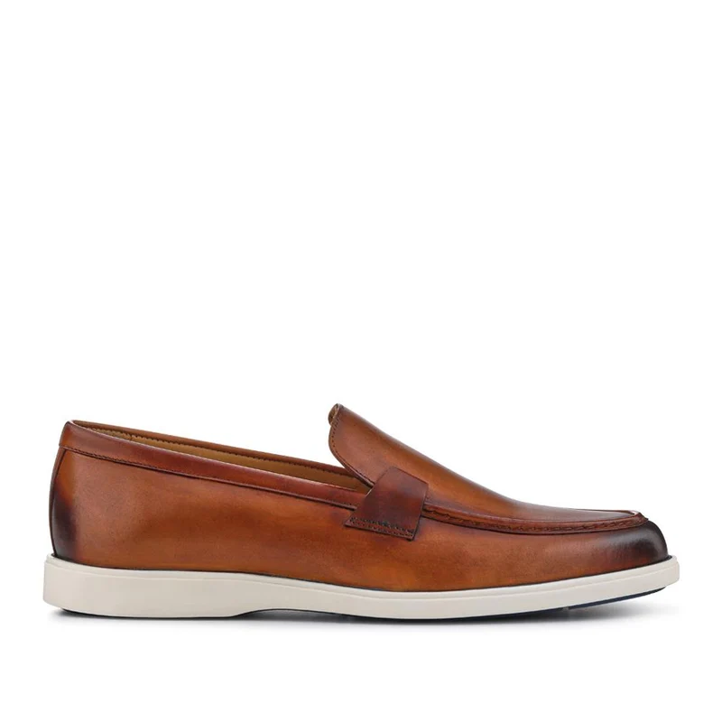 Smart All-Leather Loafers - SAKM41010 / 327 204 - Cognac
