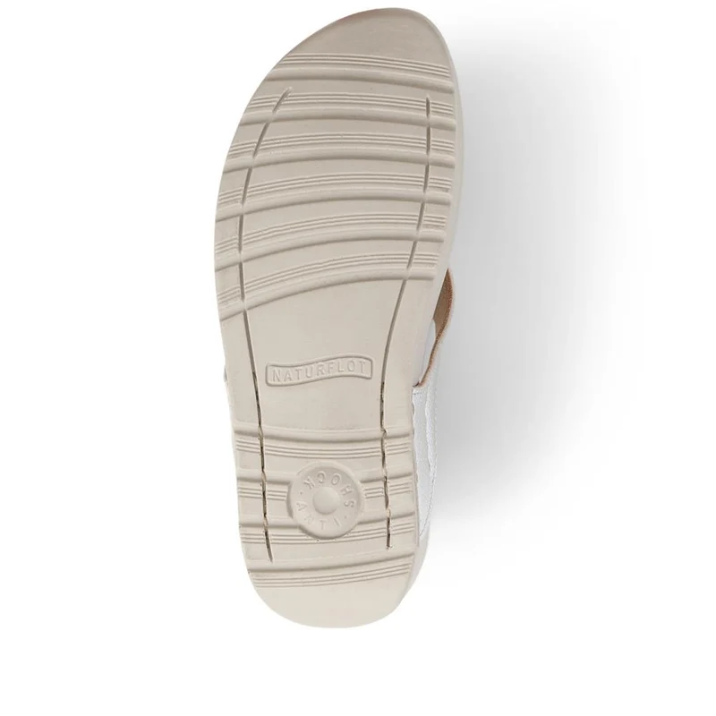 Fly Flot Toe Post Platform Sandals - FLY39083 / 324 805 - Silver