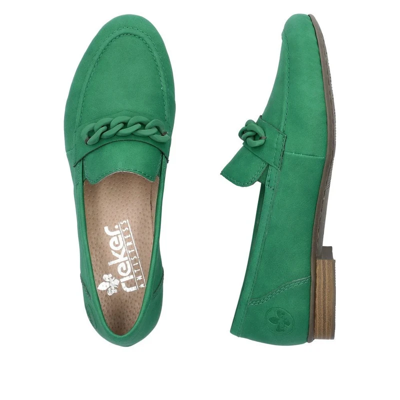 Rieker Modischer Loafer für Damen – Grün