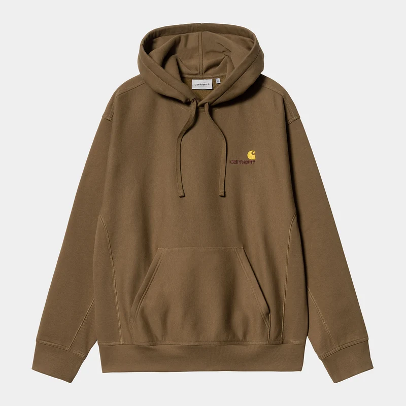 Carhartt WIP Herren American Script Sweatshirt-Hoodie - Holzfäller