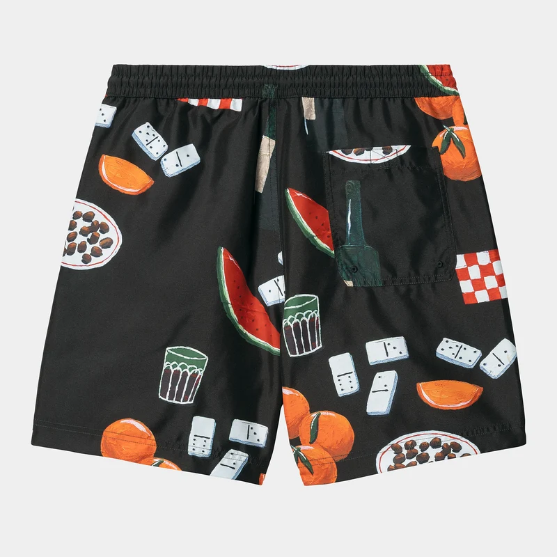 Carhartt WIP Herren Slater Isis Maria Dinner Print Badeshorts – Schwarz