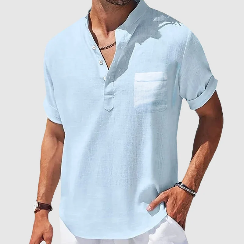 Sunwalk Henley | Camicia casual da uomo in cotone