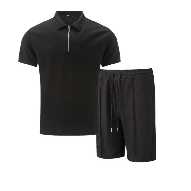 Set combinato da uomo | Polo con cerniera e pantaloncini