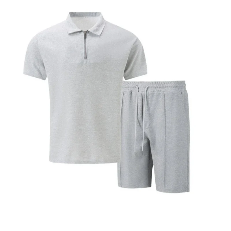 Set combinato da uomo | Polo con cerniera e pantaloncini