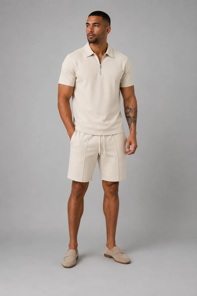 Set polo e pantaloncini traspirante da uomo | Outfit estivo