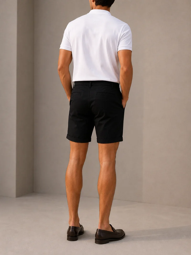 Pantaloncini su misura da uomo | Pantaloni corti leggeri in twill di poliestere