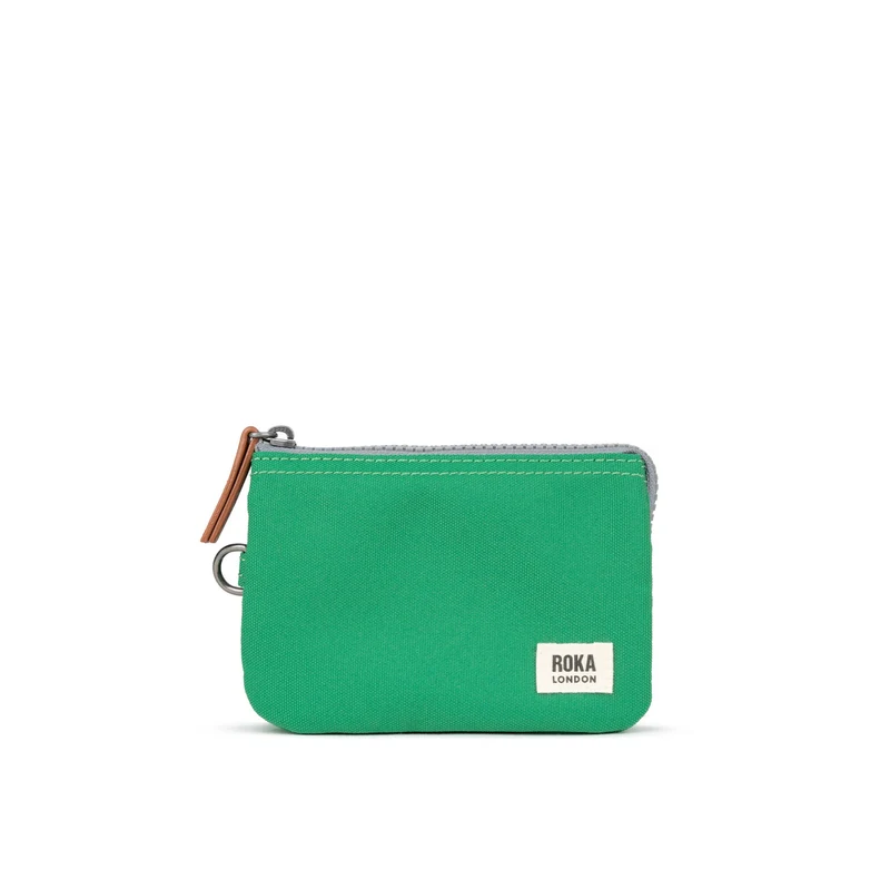 ROKA Carnaby Kleine Handtasche aus recyceltem Canvas, Mountain Green