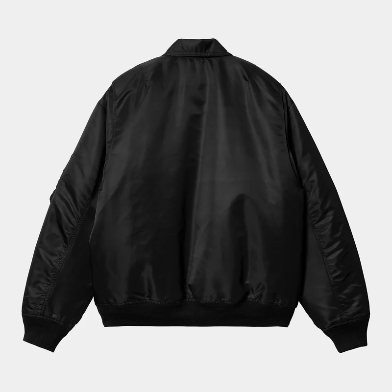 Carhartt WIP Herren Olten Bomberjacke – Schwarz / Rauchgrün