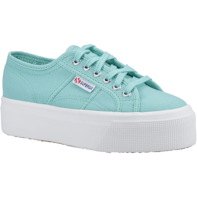 Superga Damen 2790 Linea Up And Down Plateau-Sneaker – Grün