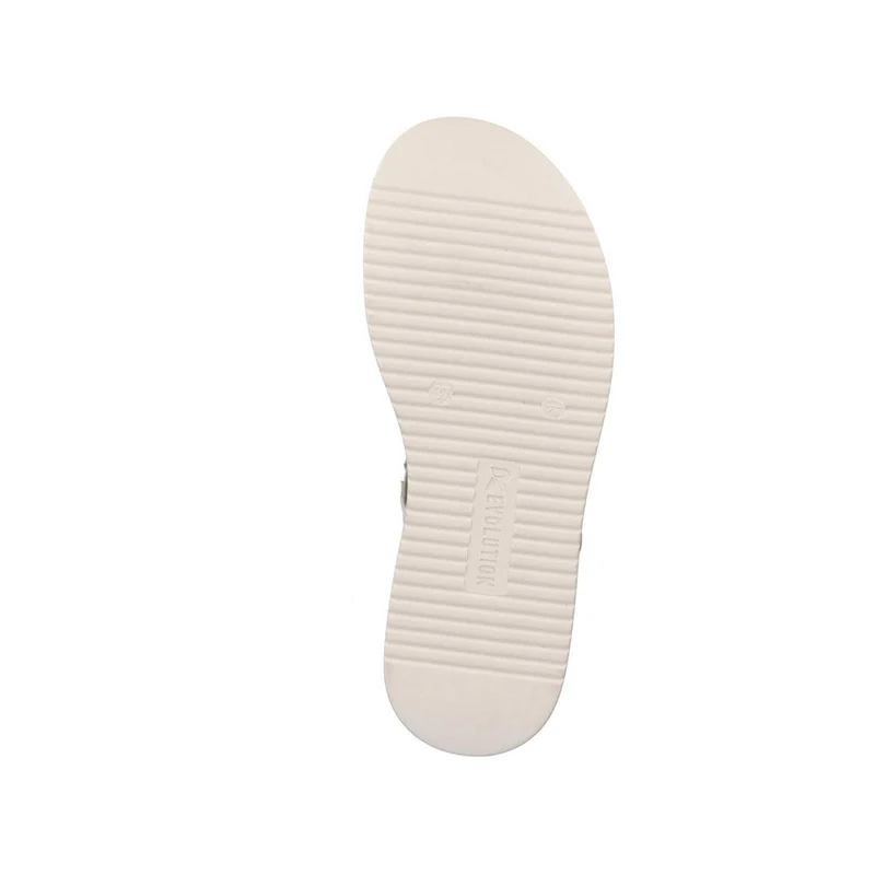 Rieker Damen Revolution Plateausandale – Weiß