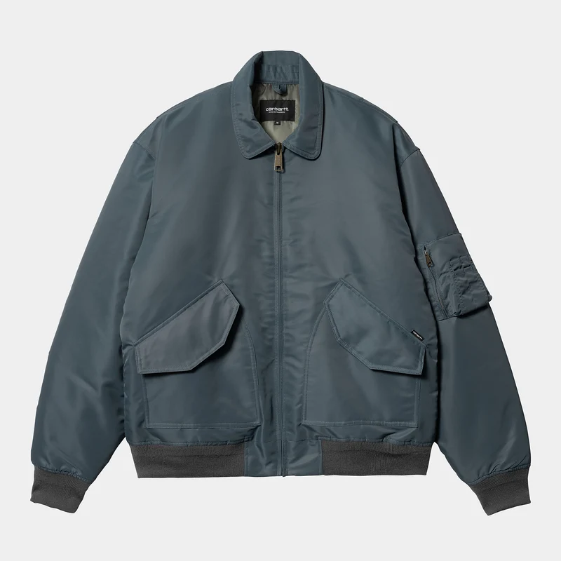Carhartt WIP Herren Olten Bomberjacke - Erz / Rauchgrün