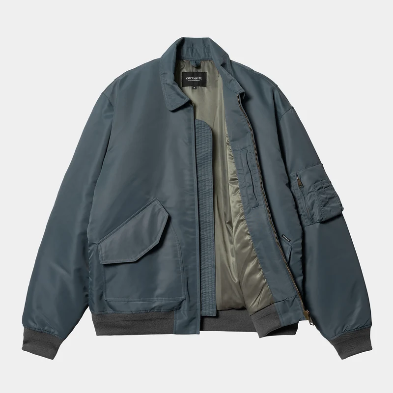 Carhartt WIP Herren Olten Bomberjacke - Erz / Rauchgrün