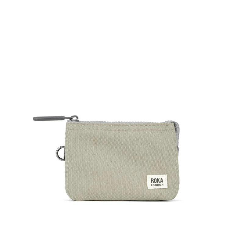 ROKA Kreativer Abfall Carnaby Kleine Geldbörse aus recyceltem Canvas, Farbe Ash/Coriander