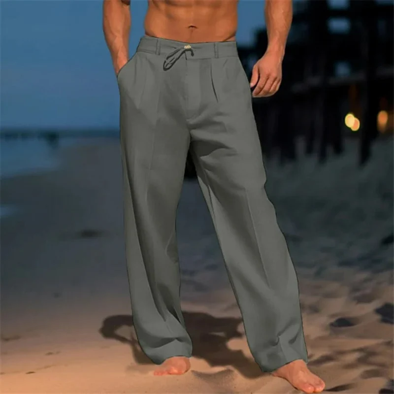 Pantaloni eleganti in lino da uomo | abbigliamento estivo alla moda