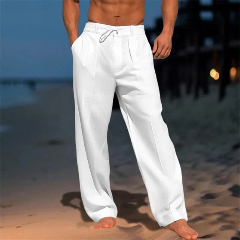 Pantaloni eleganti in lino da uomo | abbigliamento estivo alla moda