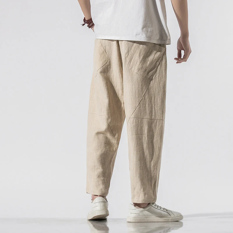 Pantaloni estivi da uomo | pantaloni larghi con coulisse