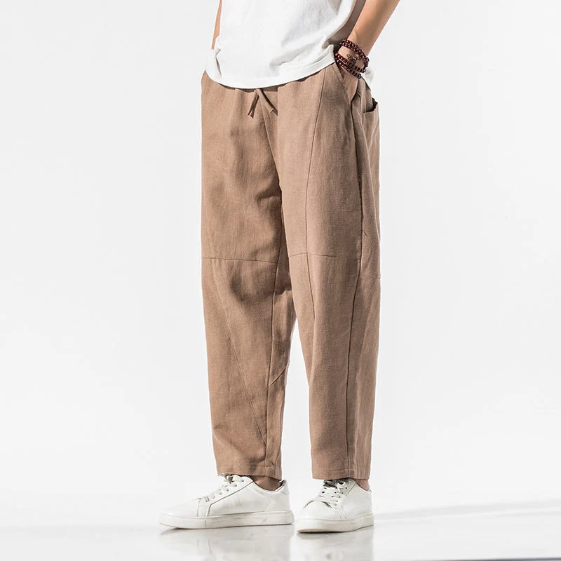 Pantaloni estivi da uomo | pantaloni larghi con coulisse