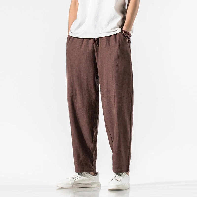 Pantaloni estivi da uomo | pantaloni larghi con coulisse