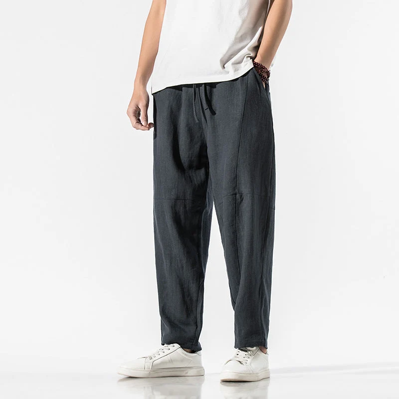 Pantaloni estivi da uomo | pantaloni larghi con coulisse
