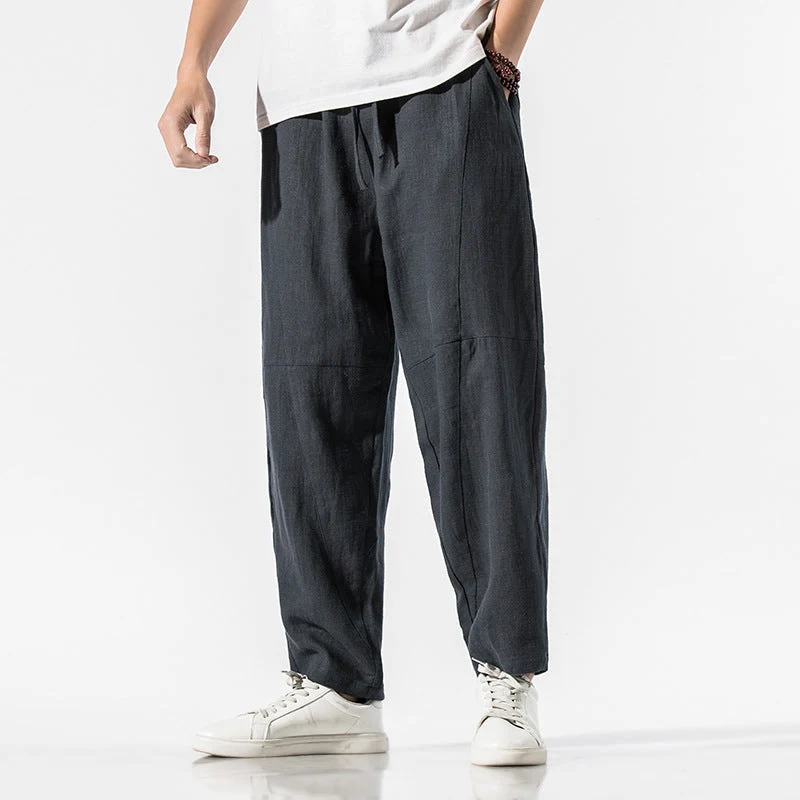 Pantaloni estivi da uomo | pantaloni larghi con coulisse