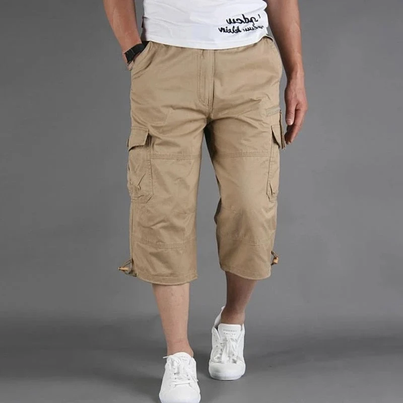 Pantaloni cargo 3/4 uomo | Moda casual con tasche