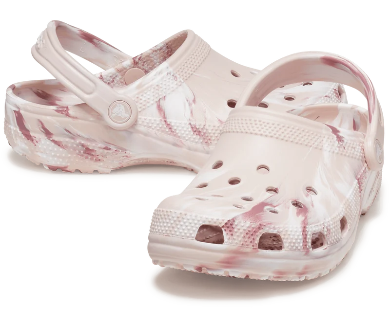 CROCS Klassischer, marmorierter Unisex-Clog – Quarz