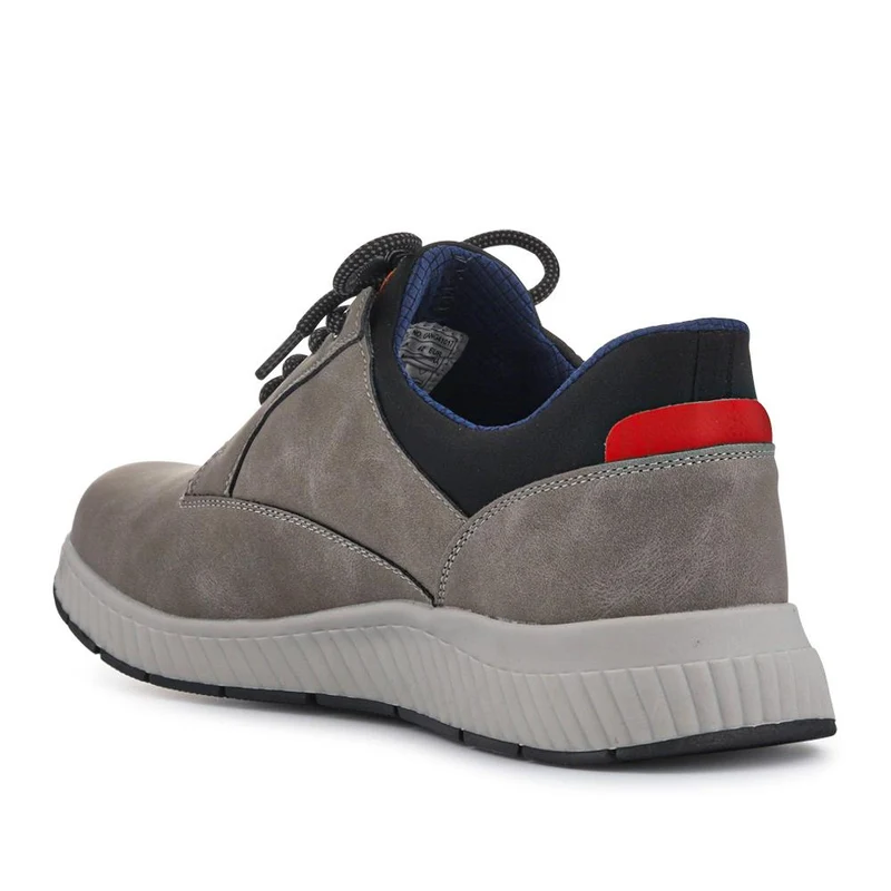 Wide Fit Casual Laced Slip-On Shoes - GANG41017 / 327 576 - Grey