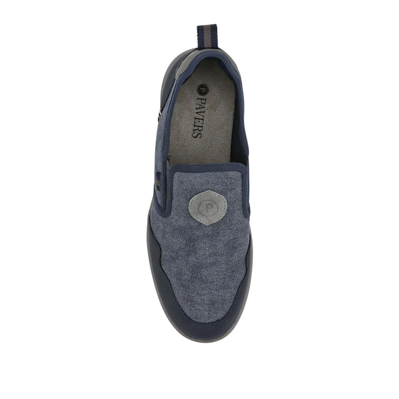 Elasticated Fabric Slip-Ons - GANG41006 / 327 573 - Navy Multi