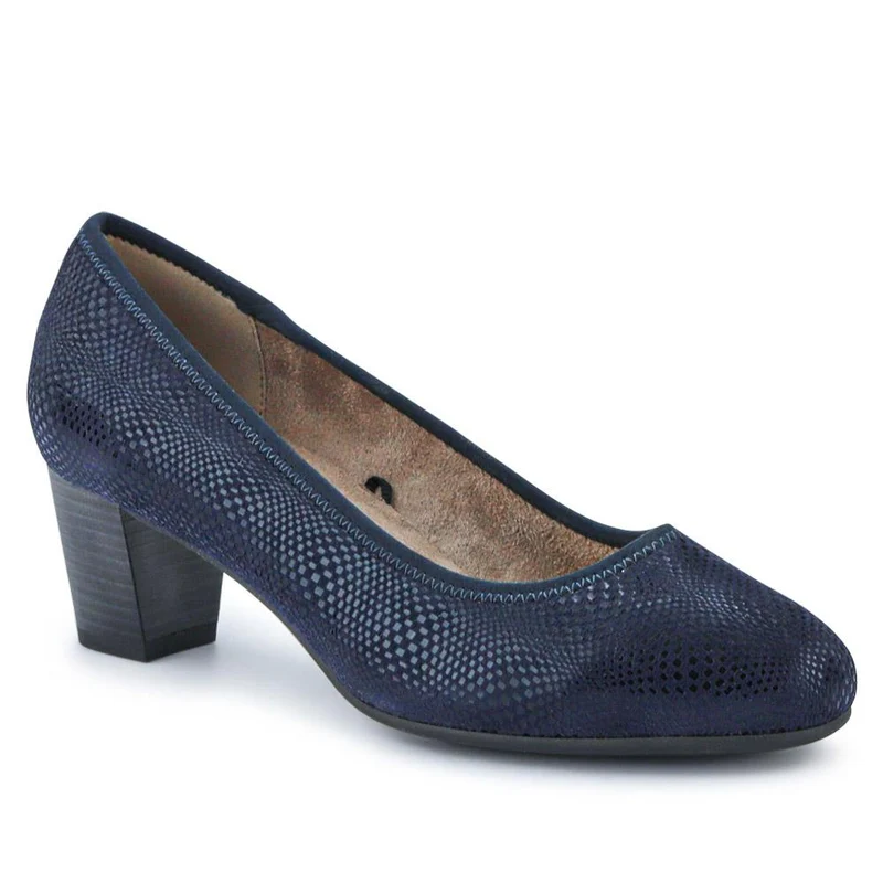 Lightweight Vegan Court Shoes - JANSP41003 / 326 784 - Navy Shimmer