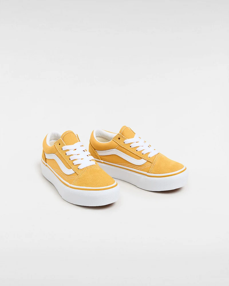 VANS Old Skool Plateau-Sneaker für Kinder – Golden Glow