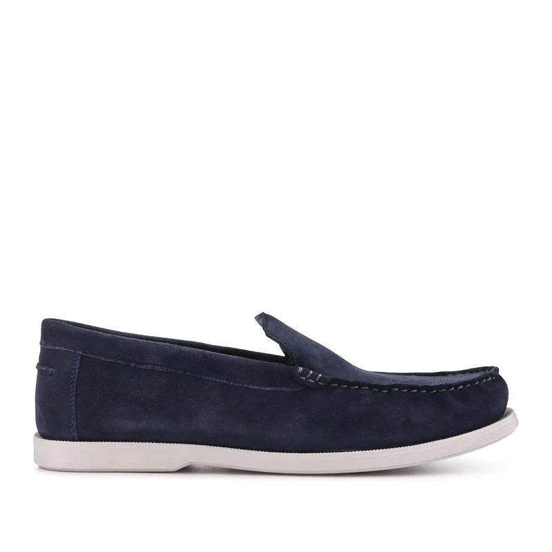 Casual Leather Loafers - SAKM41013 / 327 205 - Navy