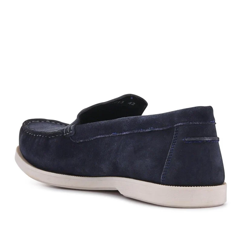 Casual Leather Loafers - SAKM41013 / 327 205 - Navy
