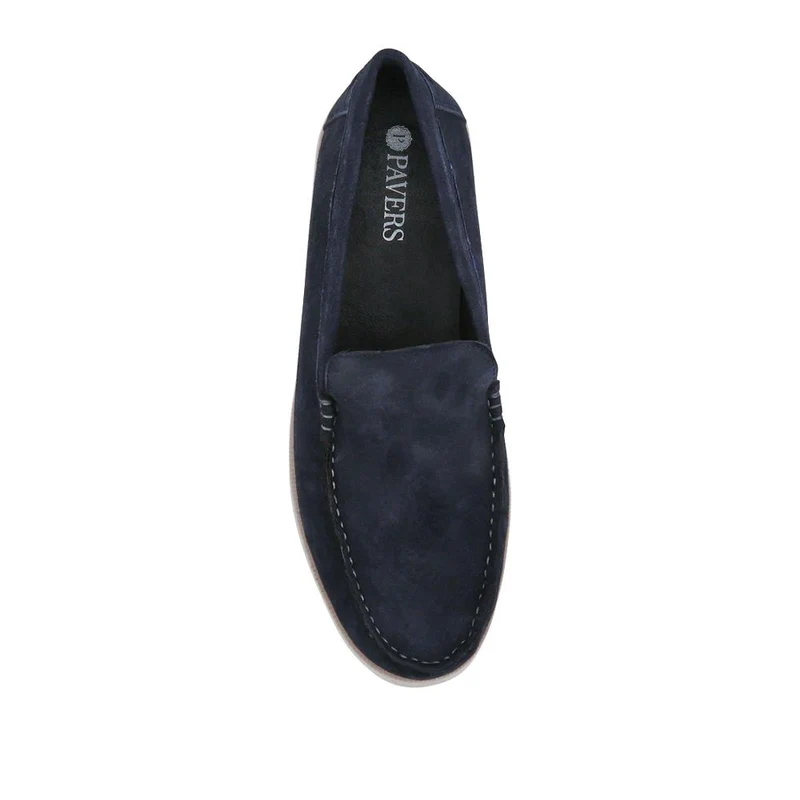 Casual Leather Loafers - SAKM41013 / 327 205 - Navy